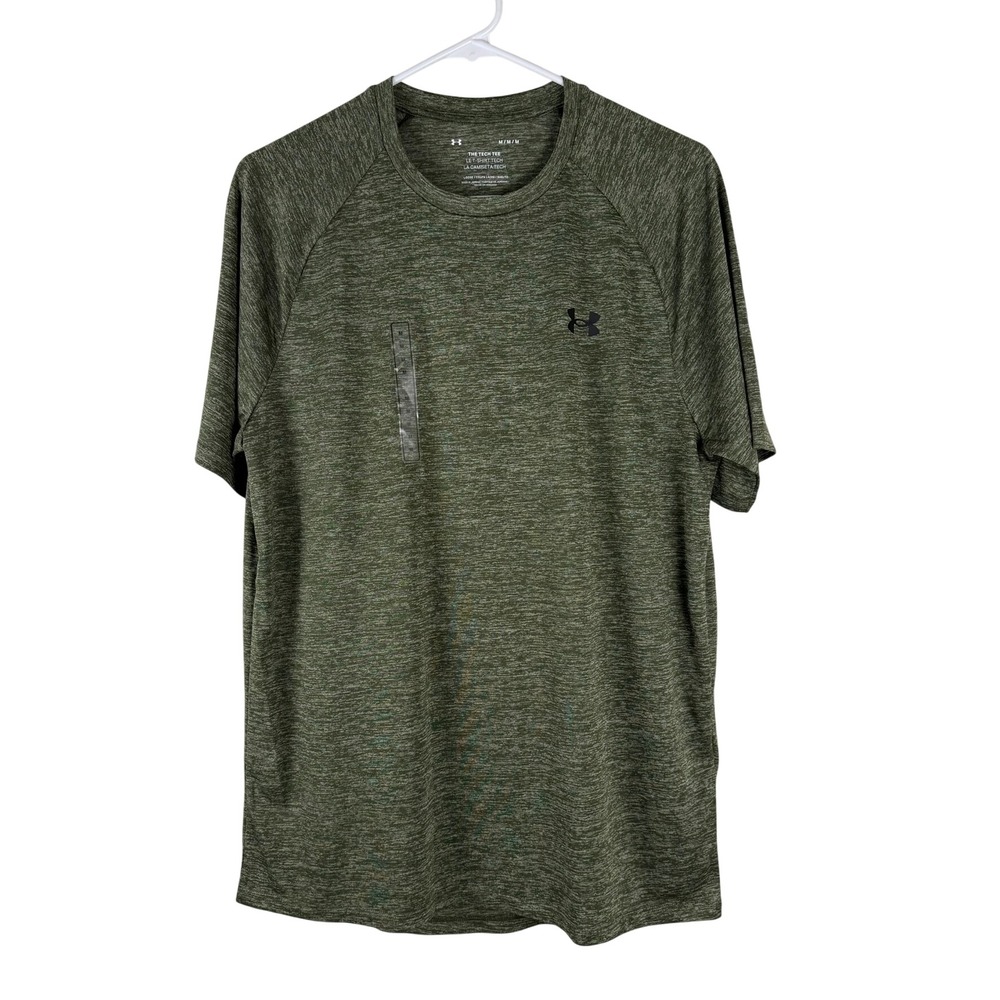 Under Armour Mens Medium UA Tech 2.0 SS Tee Green Athletic Performance Gym NWT